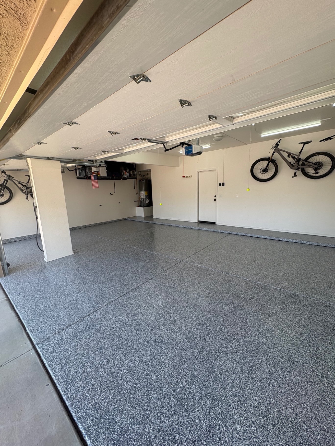 Completed residential garage coating