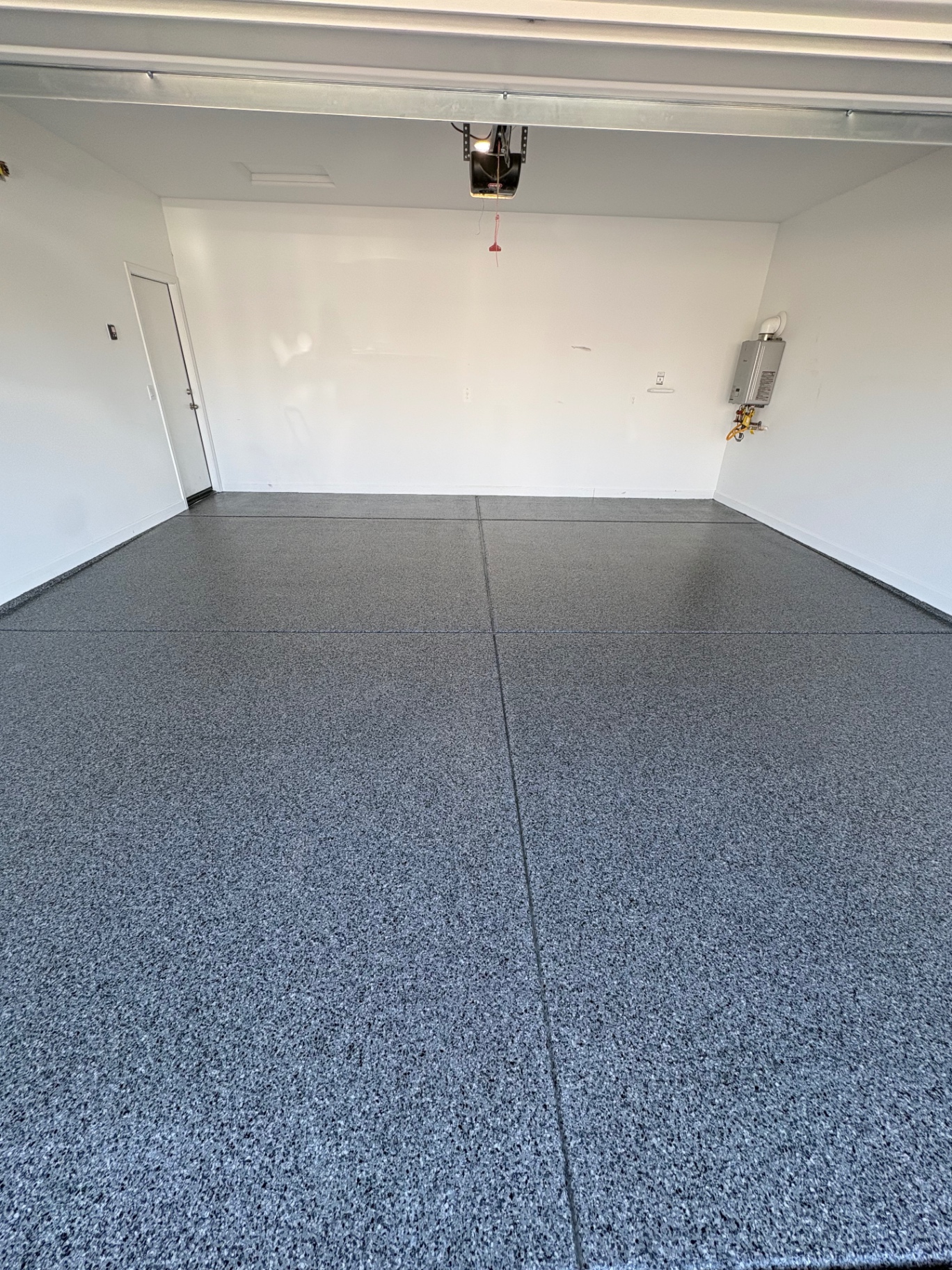 Polyaspartic coating in progress